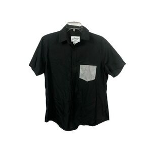 GFW Clothing Without Labels Gender Neutral Alex Black Button‎ Down Shirt- Size 4